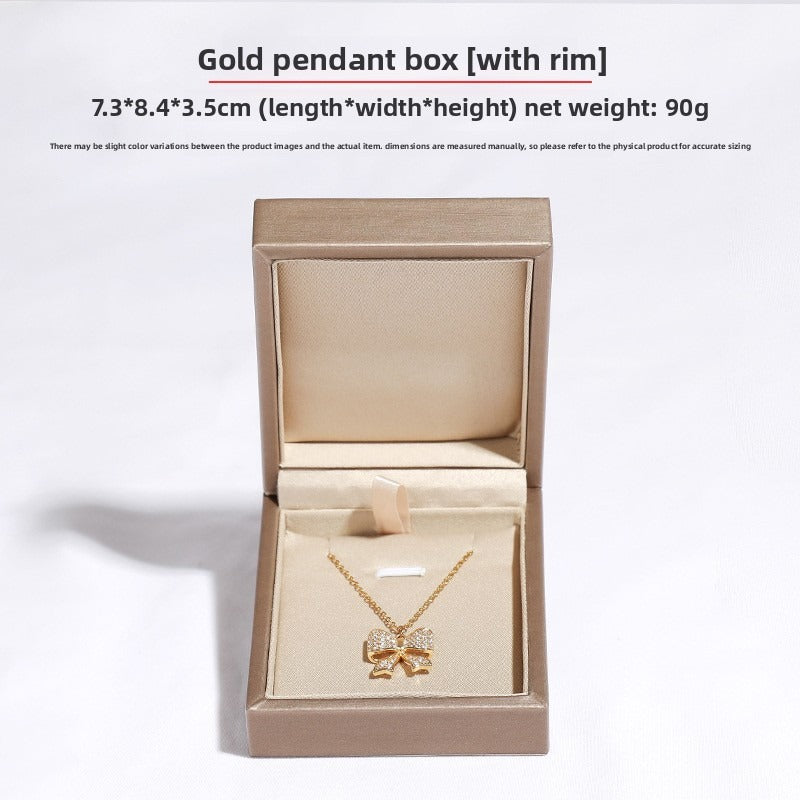 Green And Champagne Leather Jewelry Box