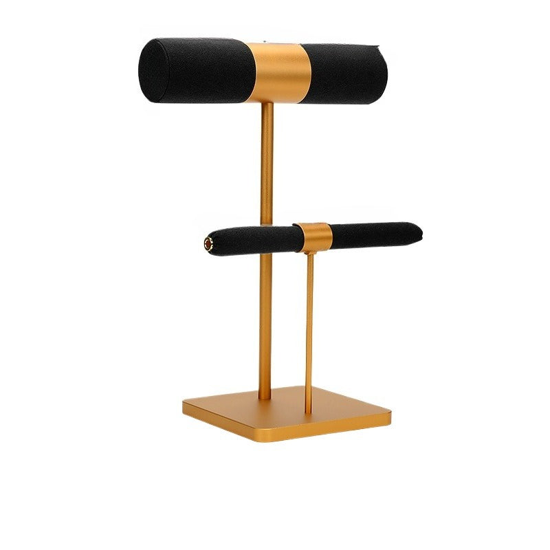 Premium Multi-Color Microfiber & Metal Jewelry Stand, Bracelet & Ring Display Holder