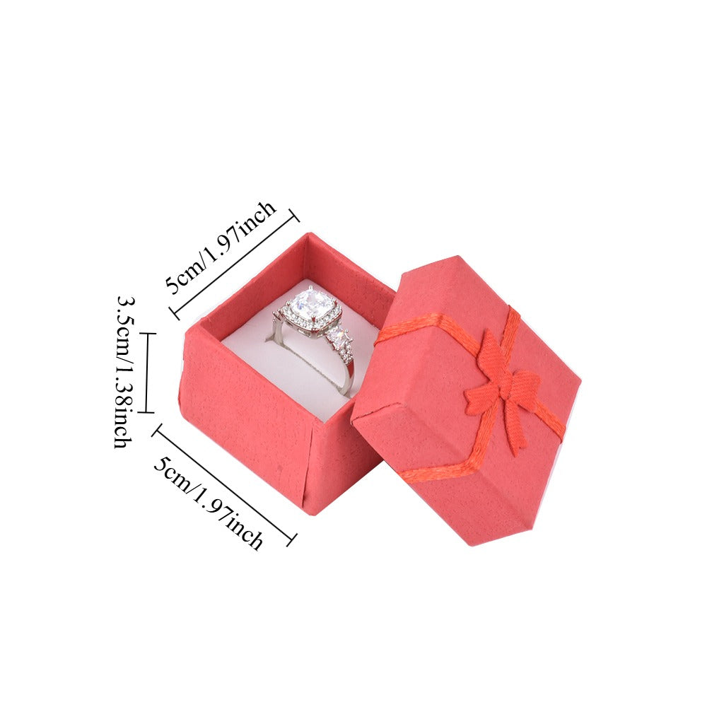 24Pcs (B10-22-R) Red Fashion Ring Boxes