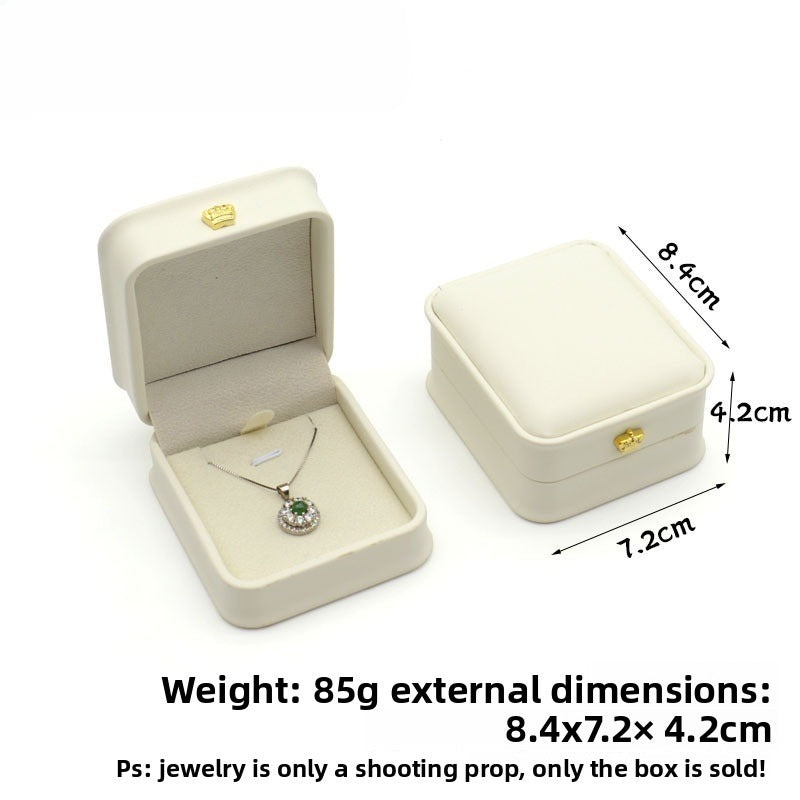 Crown Waist PU Jewelry Box