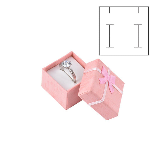 24Pcs (B10-22-PEA) Pink Fashion Ring Boxes