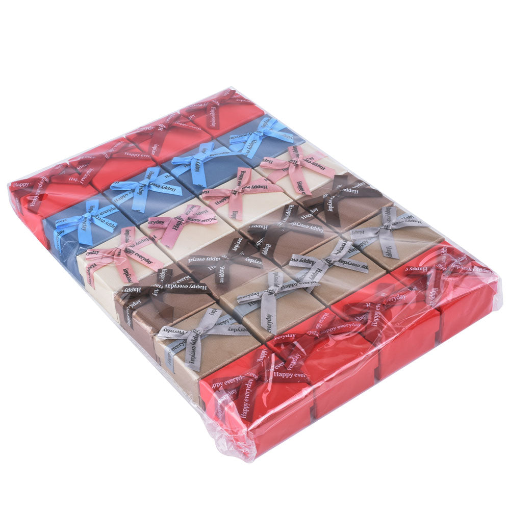 24PCS (B1522-X8) Fashion Bow Tie Ring Boxes With 6 Colors