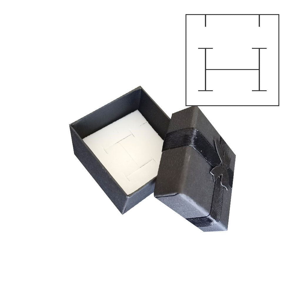 24Pcs (B10-22-BK) Black Fashion Ring Boxes