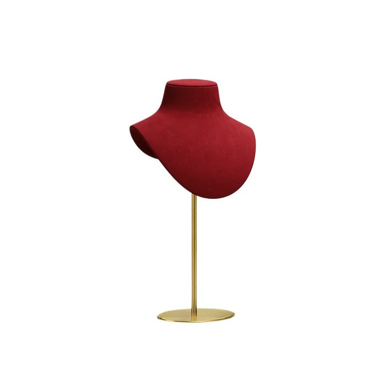 New Metal & Microfiber Jewelry Display Mannequin | Necklace Stand & Organizer for Window Showcase