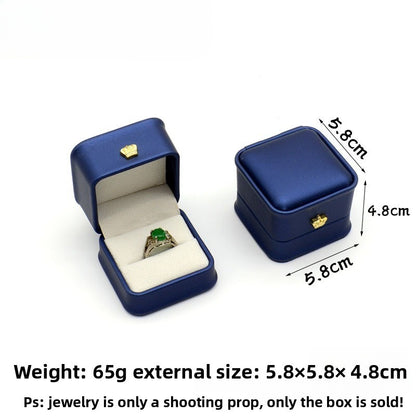 Crown Waist PU Jewelry Box
