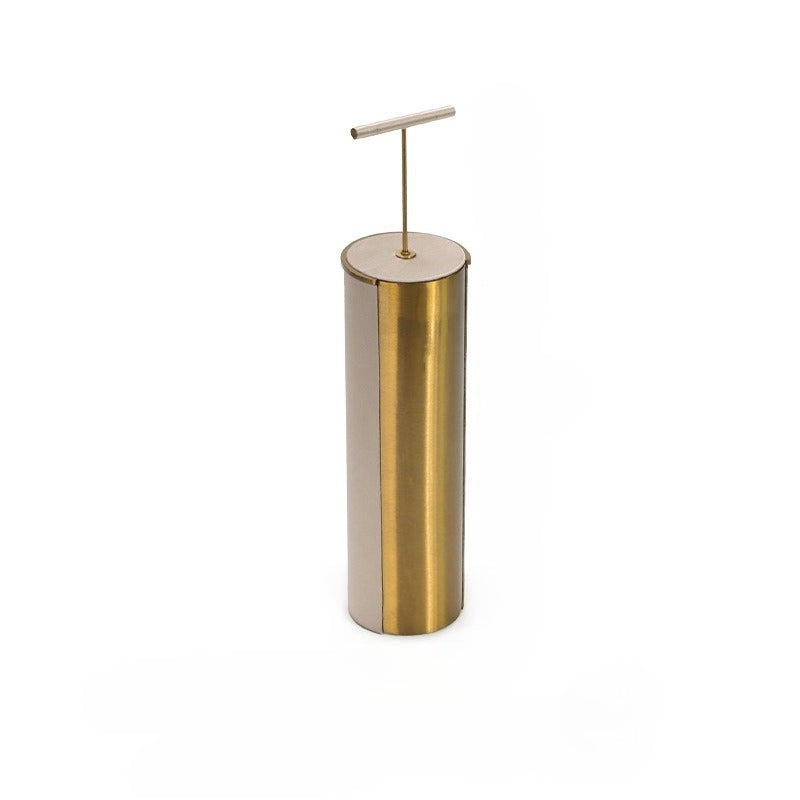 Beige Velvet Jewelry Display Set with Gold Metal Base - Complete Stand for Necklaces, Earrings, Rings & Bracelets