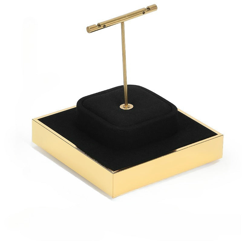 Black Microfiber Jewelry Display Set for Necklace, Ring & Earring Stand