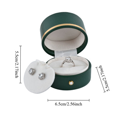 6PCS Green Oval Luxury Jewelry Box