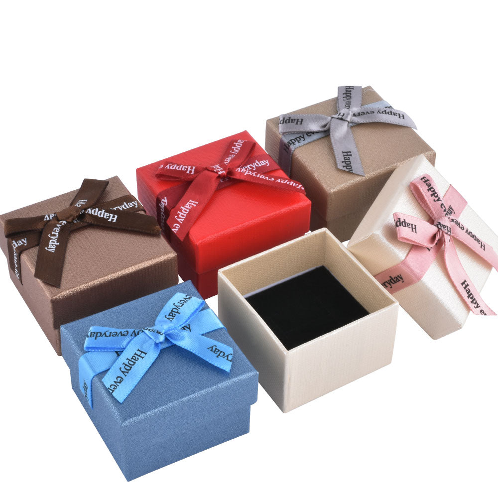 24PCS (B1522-X8) Fashion Bow Tie Ring Boxes With 6 Colors