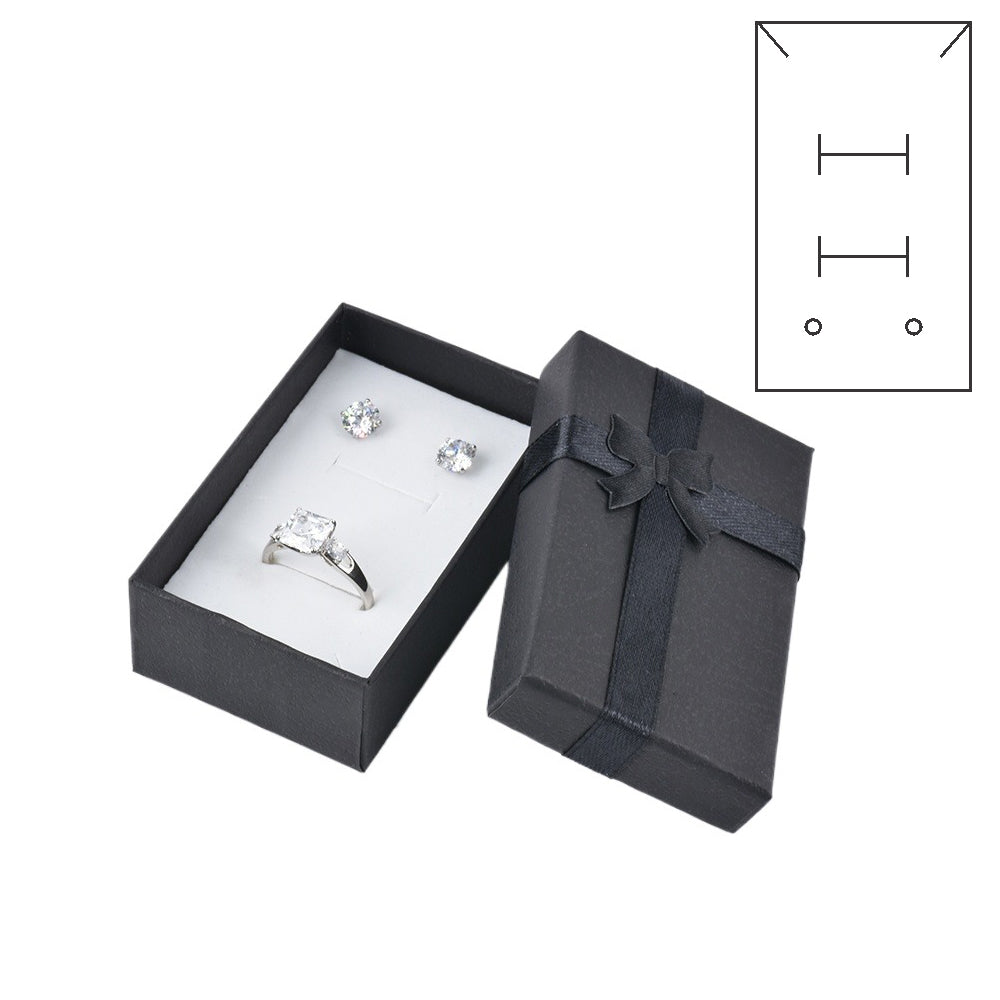 24Pcs (B10-32-BK) Black Fashion Earring  Boxes