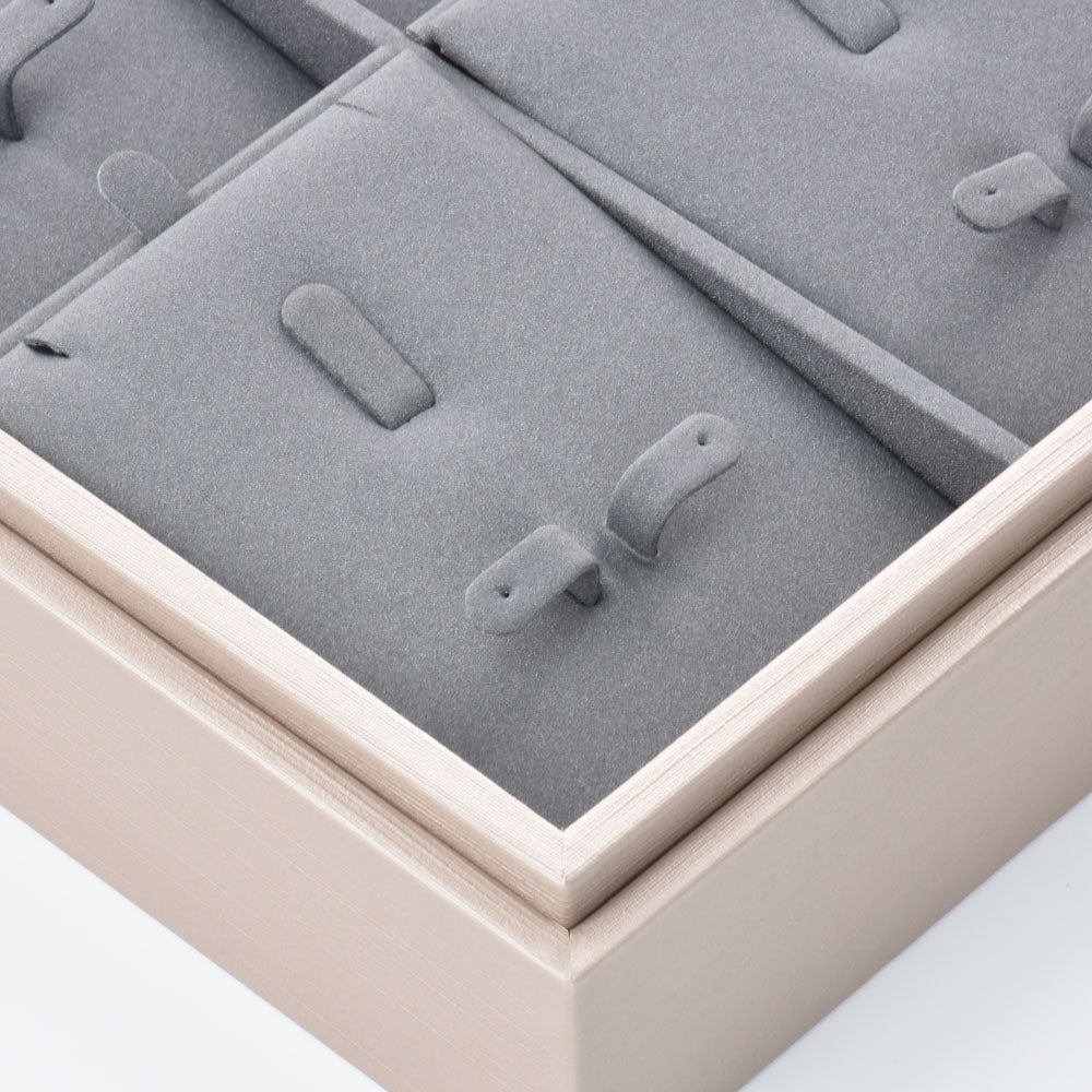 PU Jewelry Display Earring Ring Tray with 9 Grids