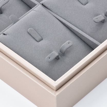 PU Jewelry Display Earring Ring Tray with 9 Grids