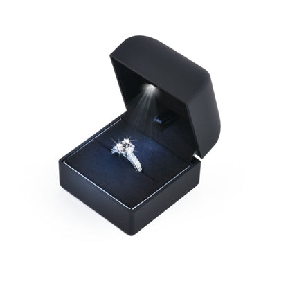 12PCS (LB02R-BK) New Design Black Led Light Ring Box