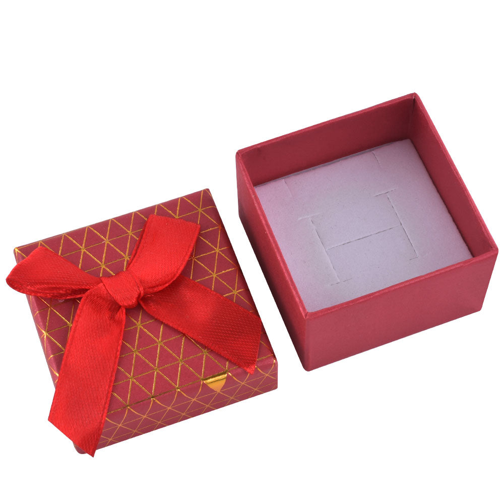 24 PCS (B1522-X1) Fashion Cardboard 6 Color Ring Jewelry Box With Bow Tie