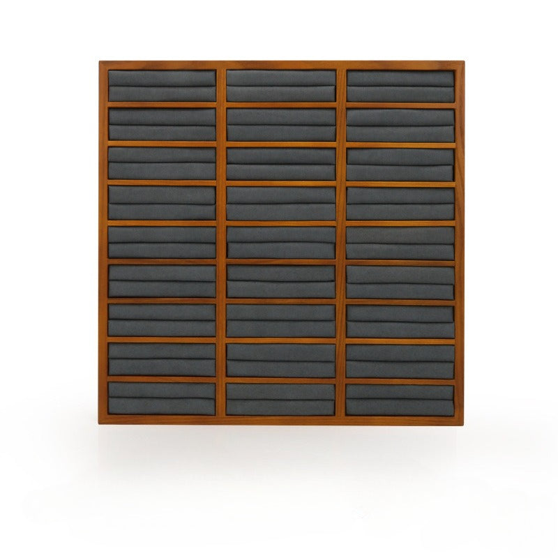 Solid Wood Jewelry Display Tray with Microfiber | Multi-Use Organizer for Rings, Bracelets & Earrings