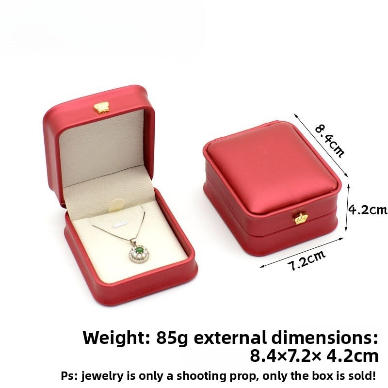 Crown Waist PU Jewelry Box