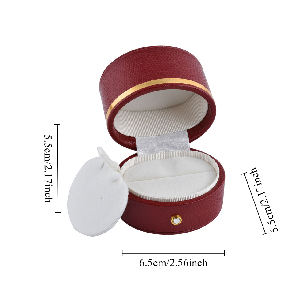 6PCS Red Oval Luxury Jewelry Box