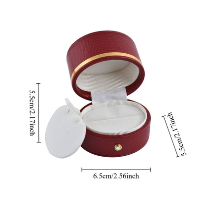 6PCS Red Oval Luxury Jewelry Box