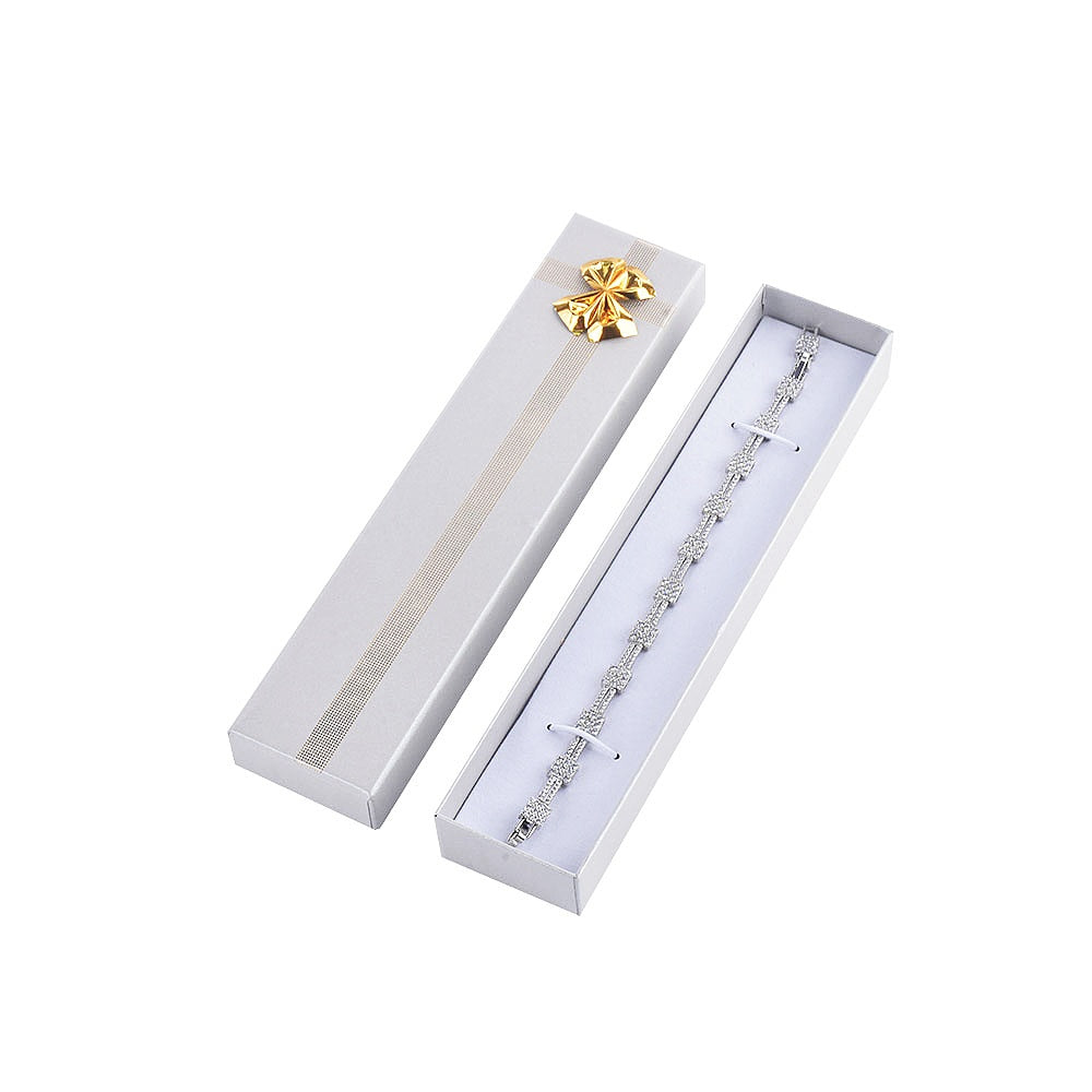 B09 Fashion Silver Cardboard Jewelry Boxes