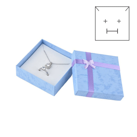 12Pcs (B10-44-PB) Light Blue Fashion Necklace  Boxes