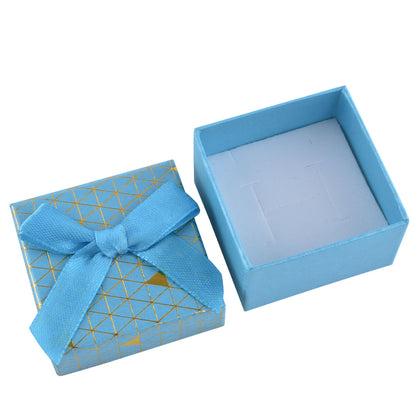 24 PCS (B1522-X1) Fashion Cardboard 6 Color Ring Jewelry Box With Bow Tie