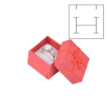 24Pcs (B10-22-R) Red Fashion Ring Boxes