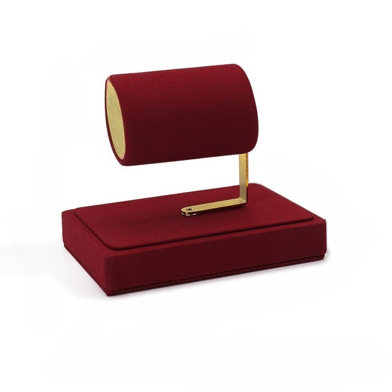 Velvet Watch & Bracelet Display Stand with Gold Metal Base - Multi-Color Holder for Retail & Photography