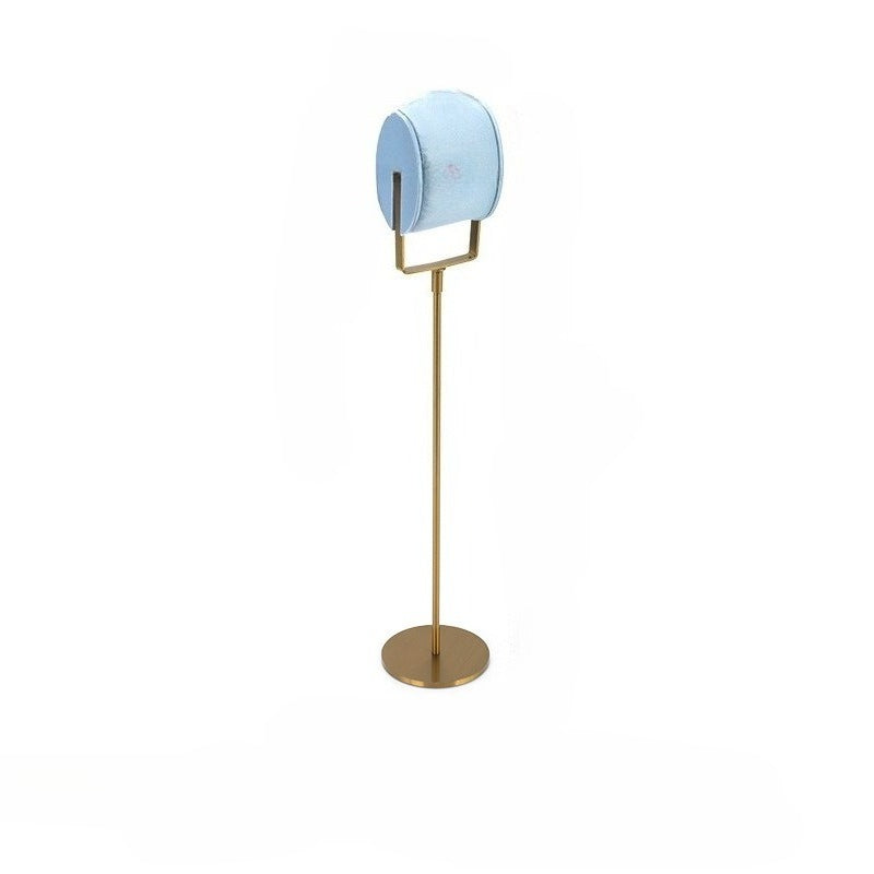 Light Blue & Gold Jewelry Display Set - Luxury Retail Stand with Necklace Bust, Earring & Ring Holders