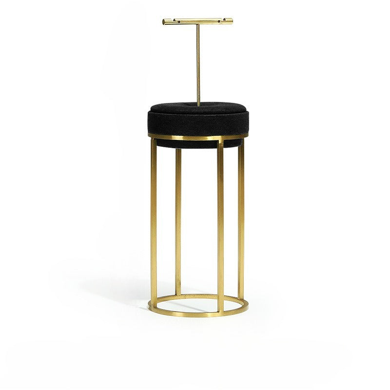 Black Microfiber Jewelry Display Stand for Necklaces Rings Earrings