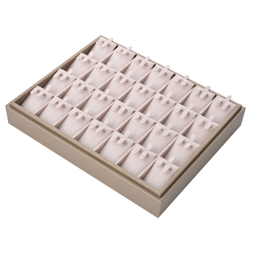 PU Jewelry Display Earring Tray with 28 Grids