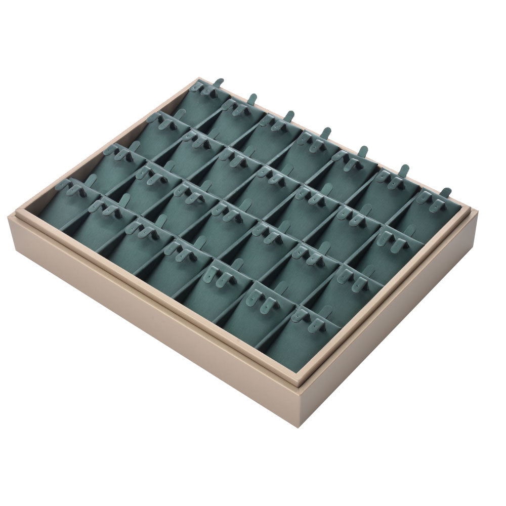 PU Jewelry Display Earring Tray with 28 Grids