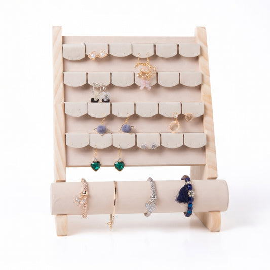 New earrings and stud earrings jewelry props wooden display stand