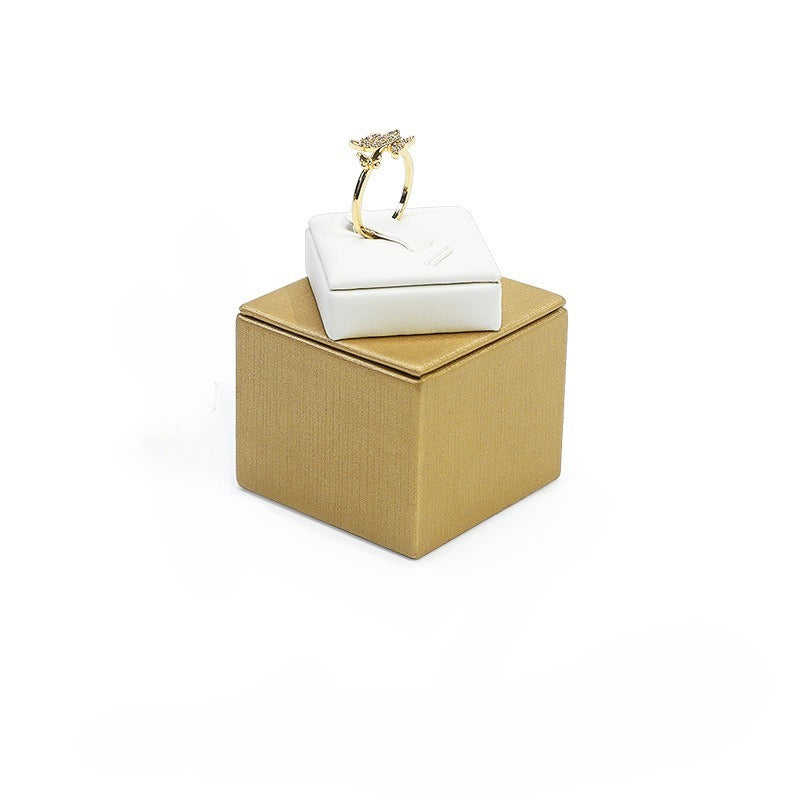 Leather Ring Display Stand, Premium Jewelry Ring Holder for Live Sales