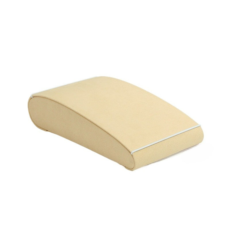 New Superfine Fiber Beige Jewelry Display Stand | Ring Necklace Holder for Gold, Pearl & Fine Jewelry