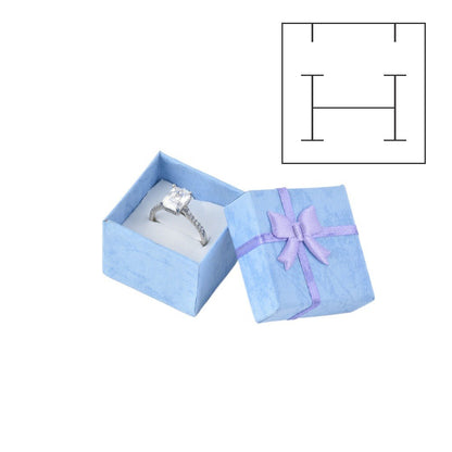 24Pcs (B10-22-PB) Light Blue Fashion Ring Boxes