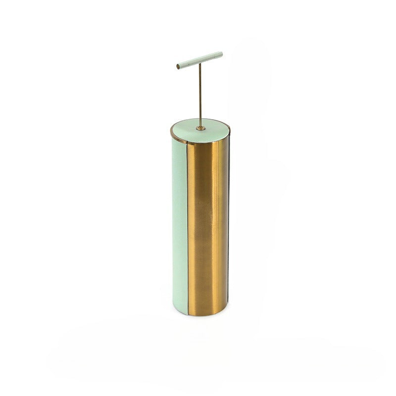 Light Green Velvet Jewelry Display Set with Gold Metal Base - Complete Stand for Necklaces, Earrings, Rings & Bracelets