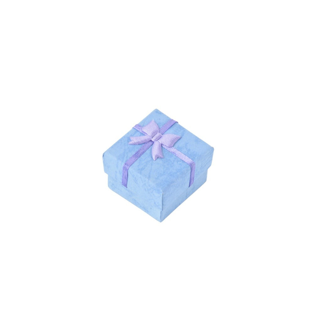 24Pcs (B10-22-PB) Light Blue Fashion Ring Boxes