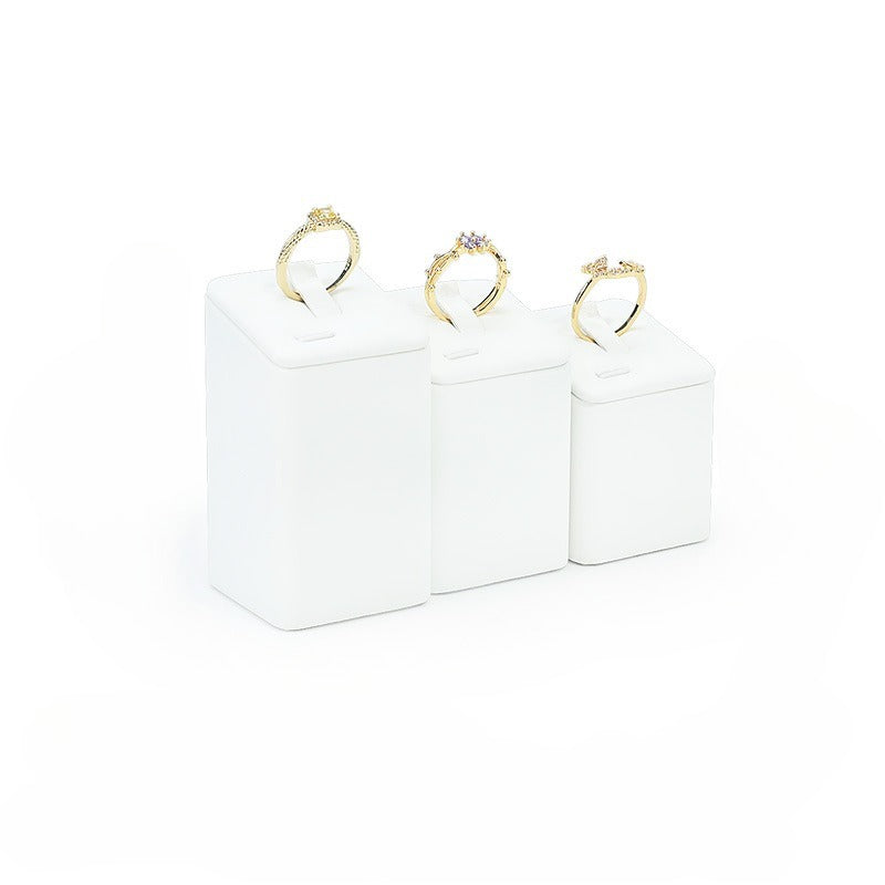 Leather Ring Display Stand, Premium Jewelry Ring Holder for Live Sales