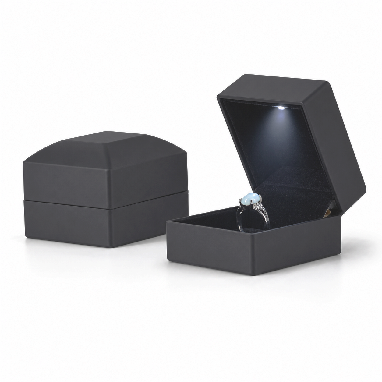 black plastic open