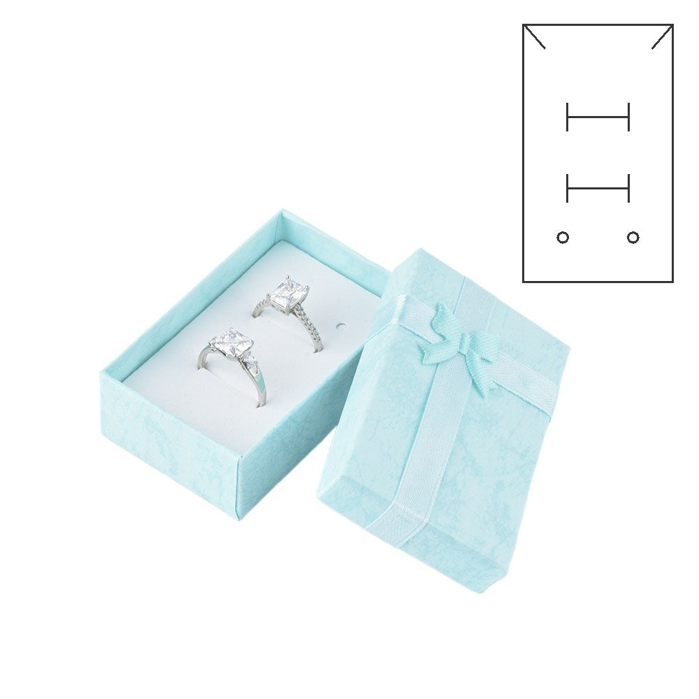 24Pcs (B10-32-BA) Baby Blue Fashion Earring  Boxes