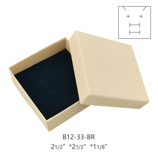 50Pcs Brown Craft Fashion Jewelry Boxes（All in 1)