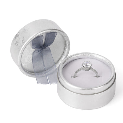 30PCS Round Silver Fashion Ring Boxes