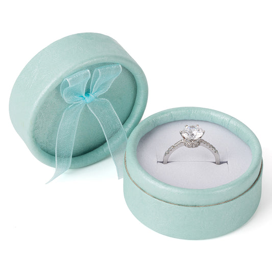 30PCS (B1422-PO) Round Fashion Blue Ring Boxes