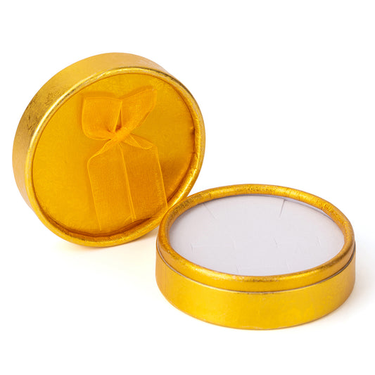 12PCS (B1433-GL) Round Gold Fashion Jewelry Boxes