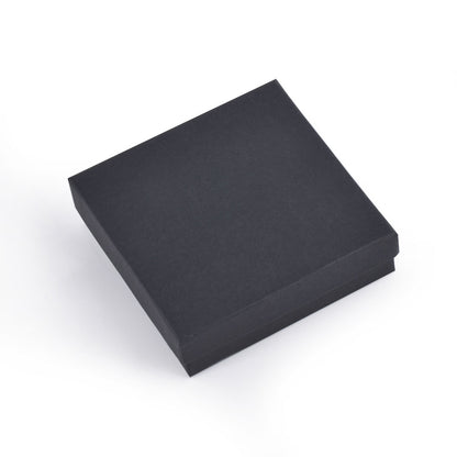 100PCS BX2733BK Black Cotton Filled Boxes, Size：3 1/2*3 1/2*1 inch