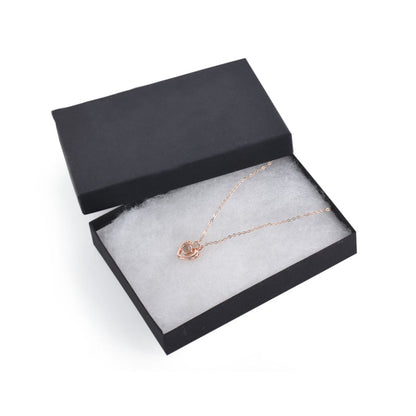 100PCS BX2753BK Black Cotton Filled Boxes, Size：5 3/8*3 7/8*1 inch