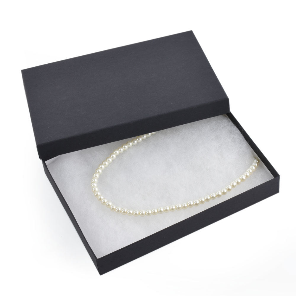 100PCS BX2775BK Black Cotton Filled Boxes, Size：7 1/8*5 1/8*1 1/8 inch