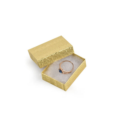 100PCS BX2811 Gold Cotton Filled Boxes, Size: 2 1/8"*1 5/8"*3/4"