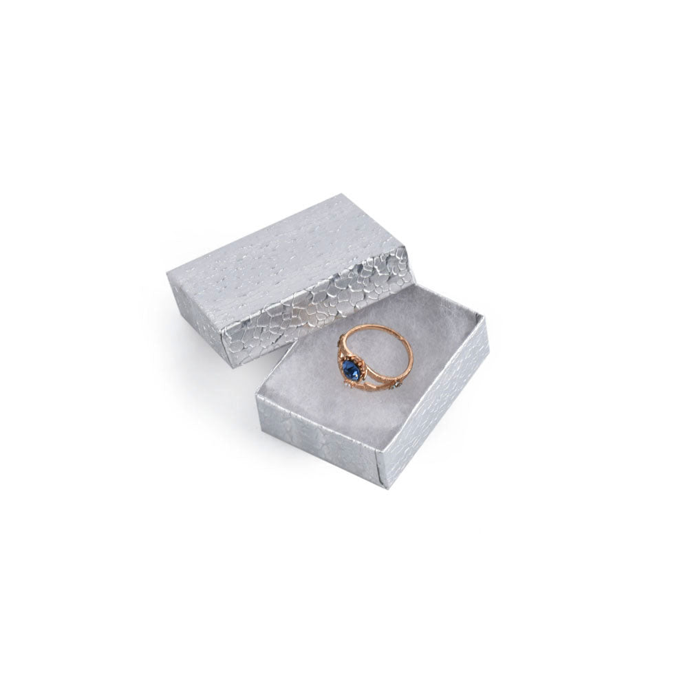 100PCS BX2811S Silver Cotton Filled Boxes, Size: 2 1/8"*1 5/8"*3/4"