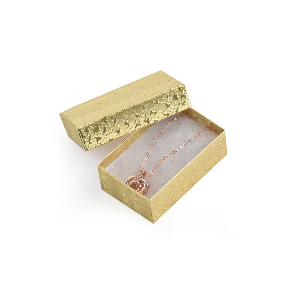 100PCS BX2821 Gold Cotton Filled Boxes,Size:2 5/8*1 1/2*1 inch